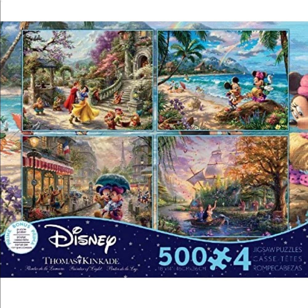 Thomas Kinkade Disney 4 Puzzle Set